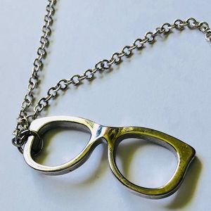 Silver Glasses Necklace by Forever 21